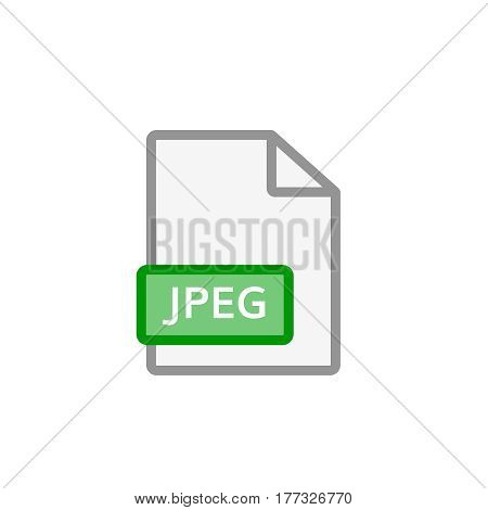 jpeg file icon . jpeg format document symbol