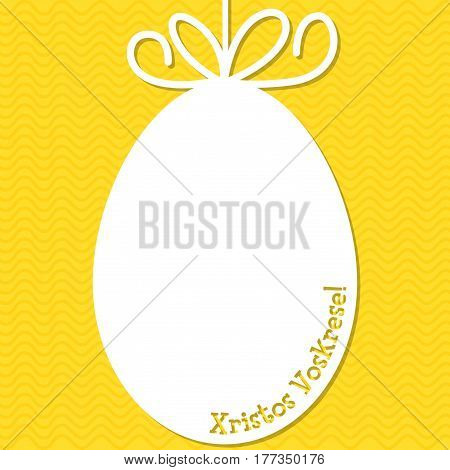 Easter Cut Out Tag Card In Vector Format. Words Translate To 