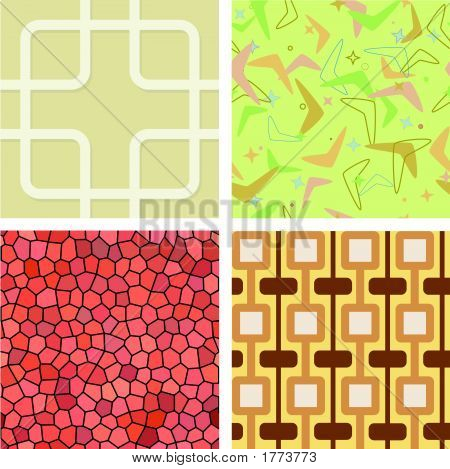 Jeu de tuile rétro sans couture