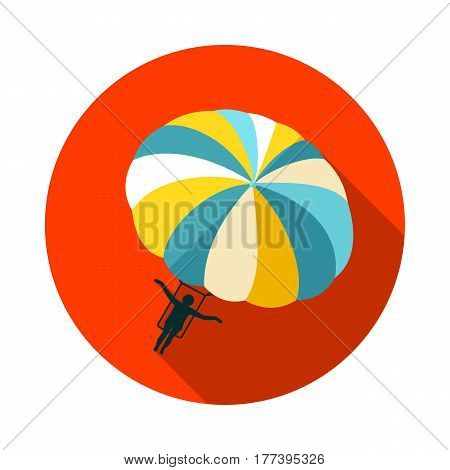Parasailing. Summer kiting activity vector icon. Beach. Summer. Summertime. Holiday. Vacation eps 10