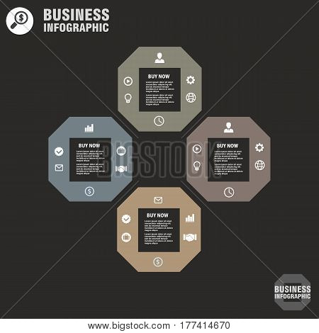 Conceptual Vector Design Template. Infographics Element