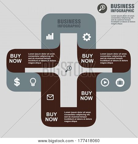 Conceptual Vector Design Template. Infographics Element