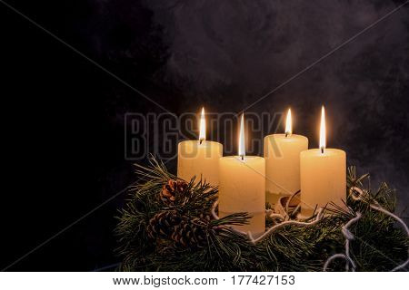 advent wreath at christmas