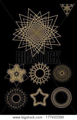 Set of cut vector constructions and figures isolated on a monophonic forum.10 eps.