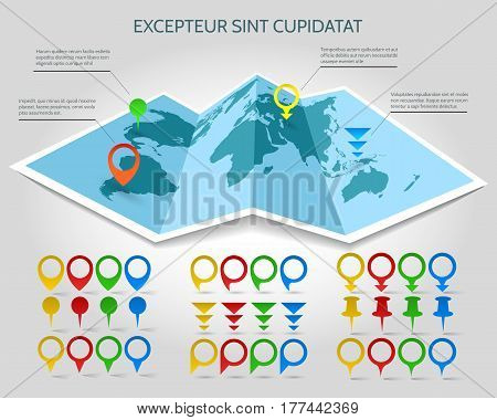 world map vector 3d vector photo free trial bigstock pin locations on a map free