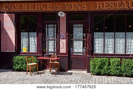 Auvers sur Oise France - august 14 2016 : auberge Ravoux where Vincent Van Gogh died in july 29 1890