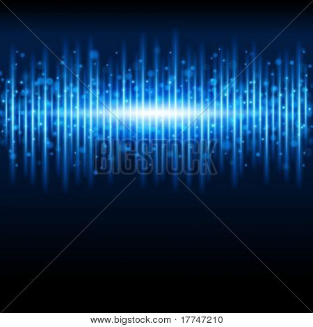 Fundo de vector de onda abstrato azul. 10 EPS.