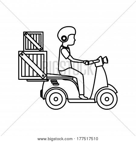 scooter vehicle isolated icon vector illustration design