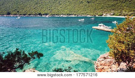 Sea View  Zanjic beach peninsula  Lustica Adriatic Sea Montenegro.