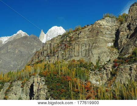 Ladyfinger Peak, Bublimotin, Bubli Motin Or Bublimating, A Rock Spire At Hunza Valley, Karakoram Range, Pakistan