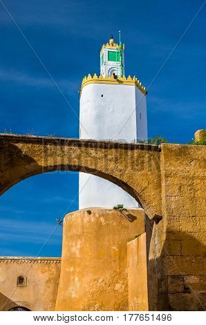 Minaret at Mazagan converted from a lighthouse - El-Jadida, Morocco, North Africa