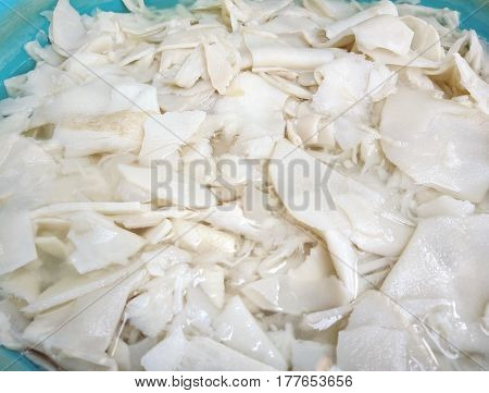 Boiled bamboo shoots, Use in thai food munu
