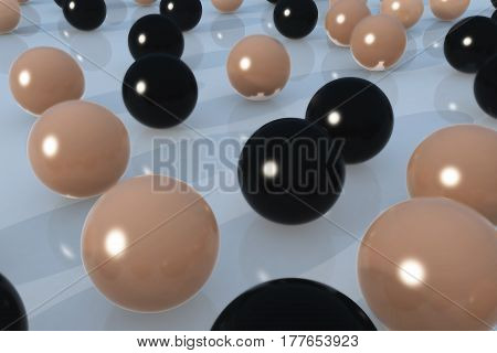 Dark Ball Spit In Skin Color For Skin Care Concept