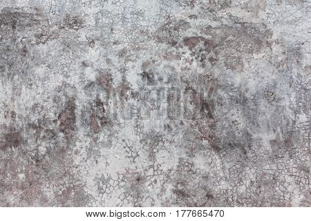 Dirty Wall With Cracked Cement Plaster