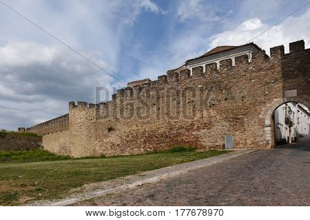 Walls of Estremoz in the Alentejo region Portugal