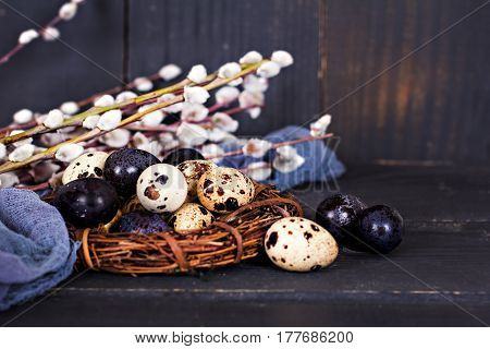 Easter Still Life. Easter Eggs.