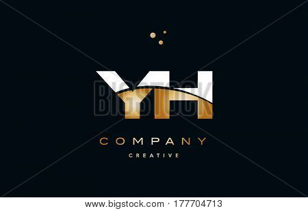 Yg Y G  White Yellow Gold Golden Luxury Alphabet Letter Logo Icon Template