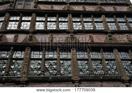 Strasbourg France - july 22 2016 : La Maison Kammerzell old restaurant in the picturesque city center