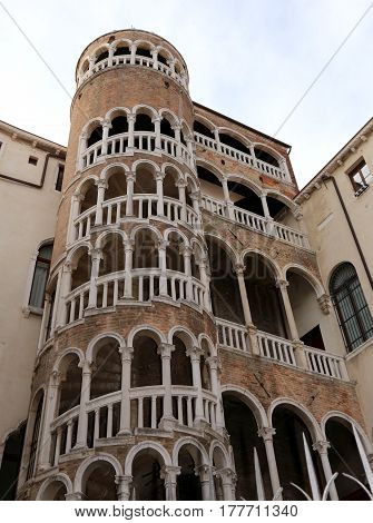 Palace With Spiral Staircase Called Contarini Del Bovolo Venice