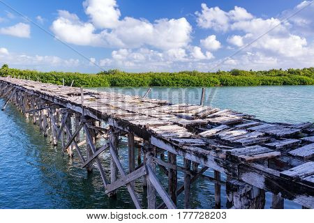 Damaged Abandoned Bridge