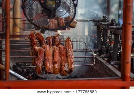 Pork Belly Being Roasted