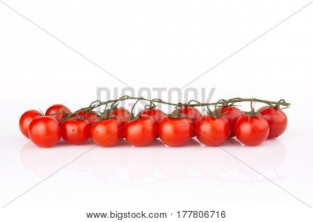 Cherry tomatoes isolated on white background (studio shot)