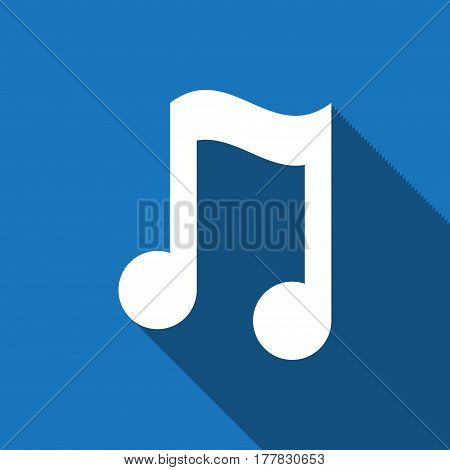 Music note icon stock vector illustration flat design
