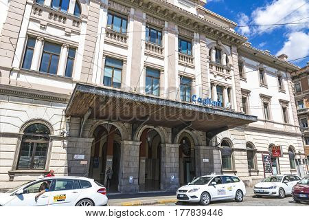 Cagliari Railway Station (stazione Di Cagliari), Sardinia, Italy