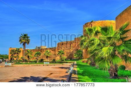 City walls of Azemmour in Morocco, North Africa
