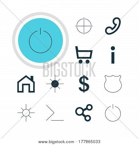 Vector Illustration Of 12 User Icons. Editable Pack Of Startup, Guard, Mainpage And Other Elements.