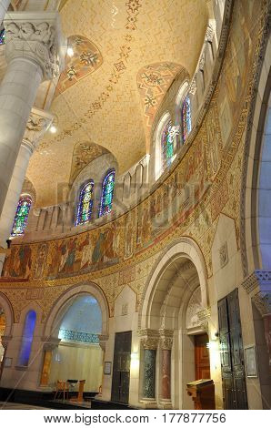 QUEBEC CITY, CANADA - SEP 11, 2011: Basilica of Sainte-Anne-de-Beaupre, Quebec City, Canada.