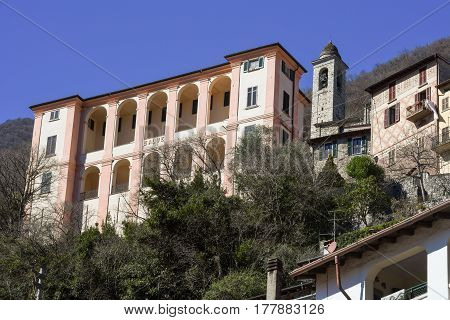 Oria, Italy 10 March 2017: Oria is a small village in the municipality of Valsolda located on Lake Lugano province of Como Italy
