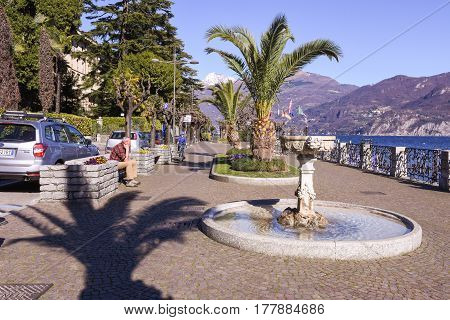 The Lake Front At Como On Italy