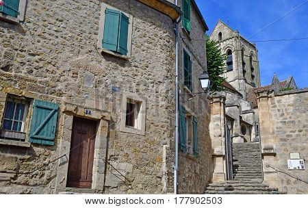 Auvers sur Oise France - august 14 2016 : the picturesque village in summer