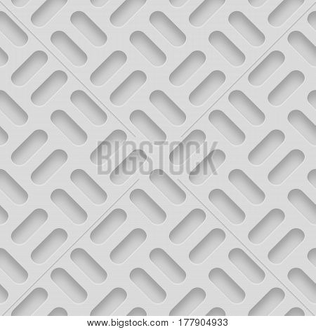 Seamless Repeatable Patterns With Beveled Shapes. Abstract Grayscale Monochrome Pavetment Background