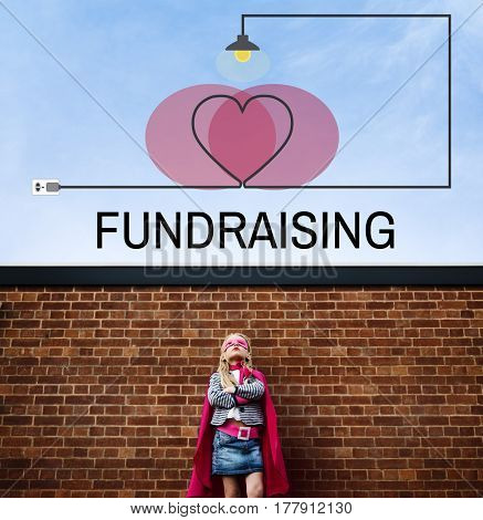 Fundraising Support Heart Icon Concept