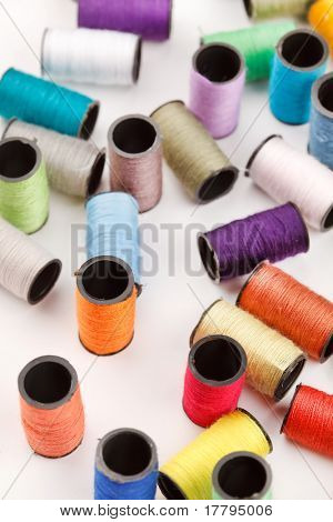 bobbins of lurex thread