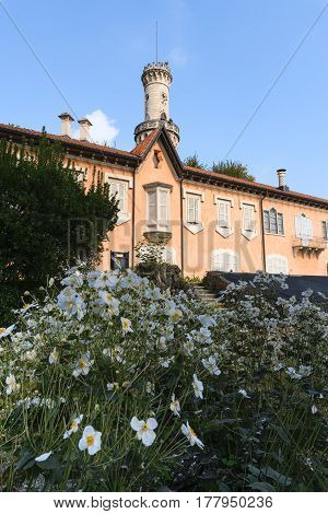 Varese (Lombardy Italy): Giardini degli Estensi historic park at october: Villa Mirabello