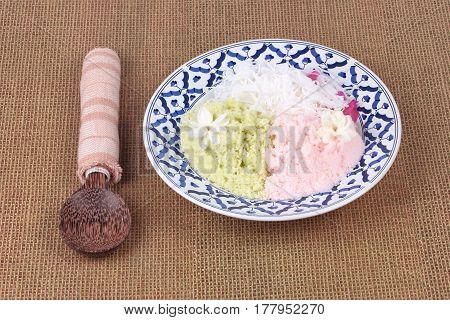 Steamed Rice Flour With Toddy Palm,kanom Kee Noo