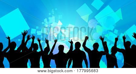 Disco Electronic Music Techno Party Background Art 3D Illustration Render