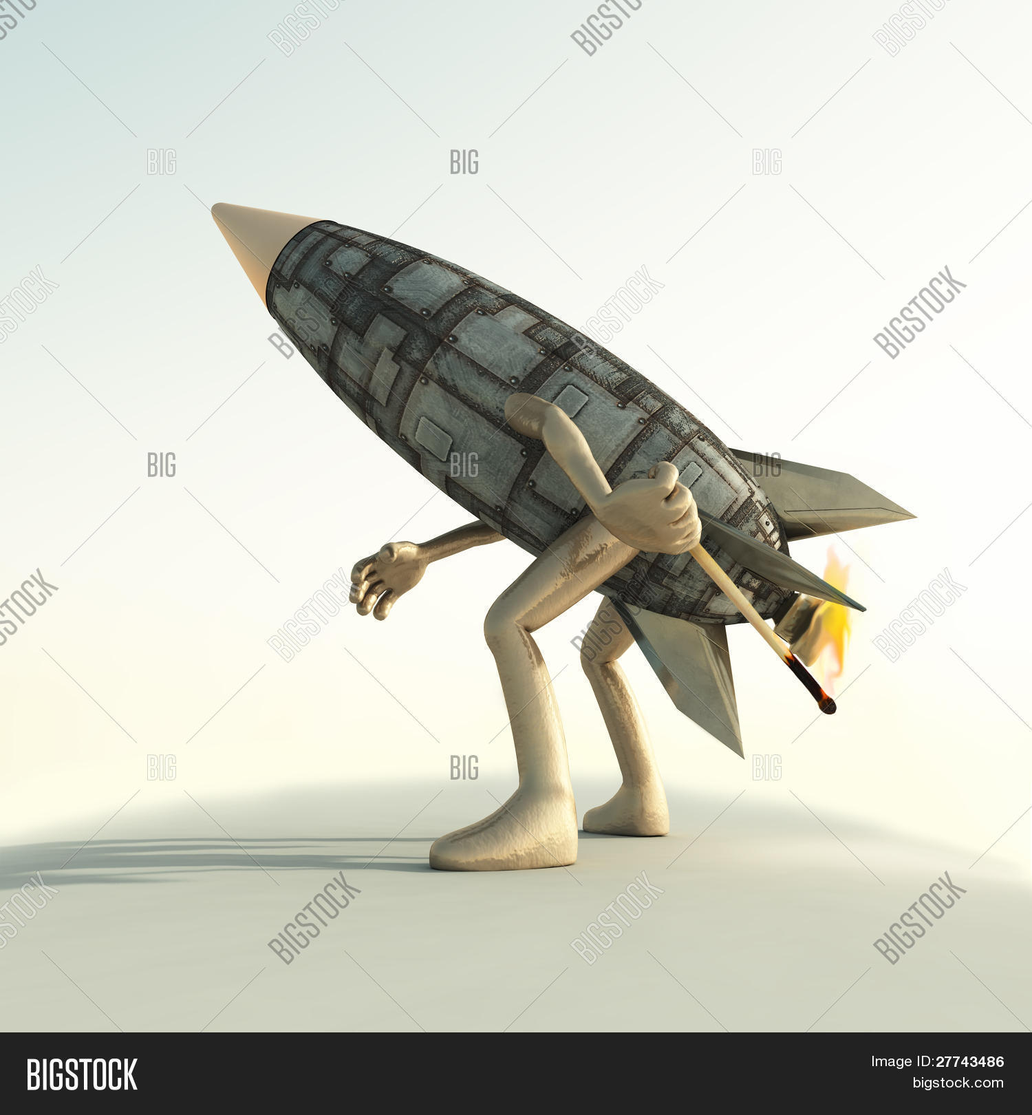 Cartoon Rocket Launch Image Photo Free Trial Bigstock