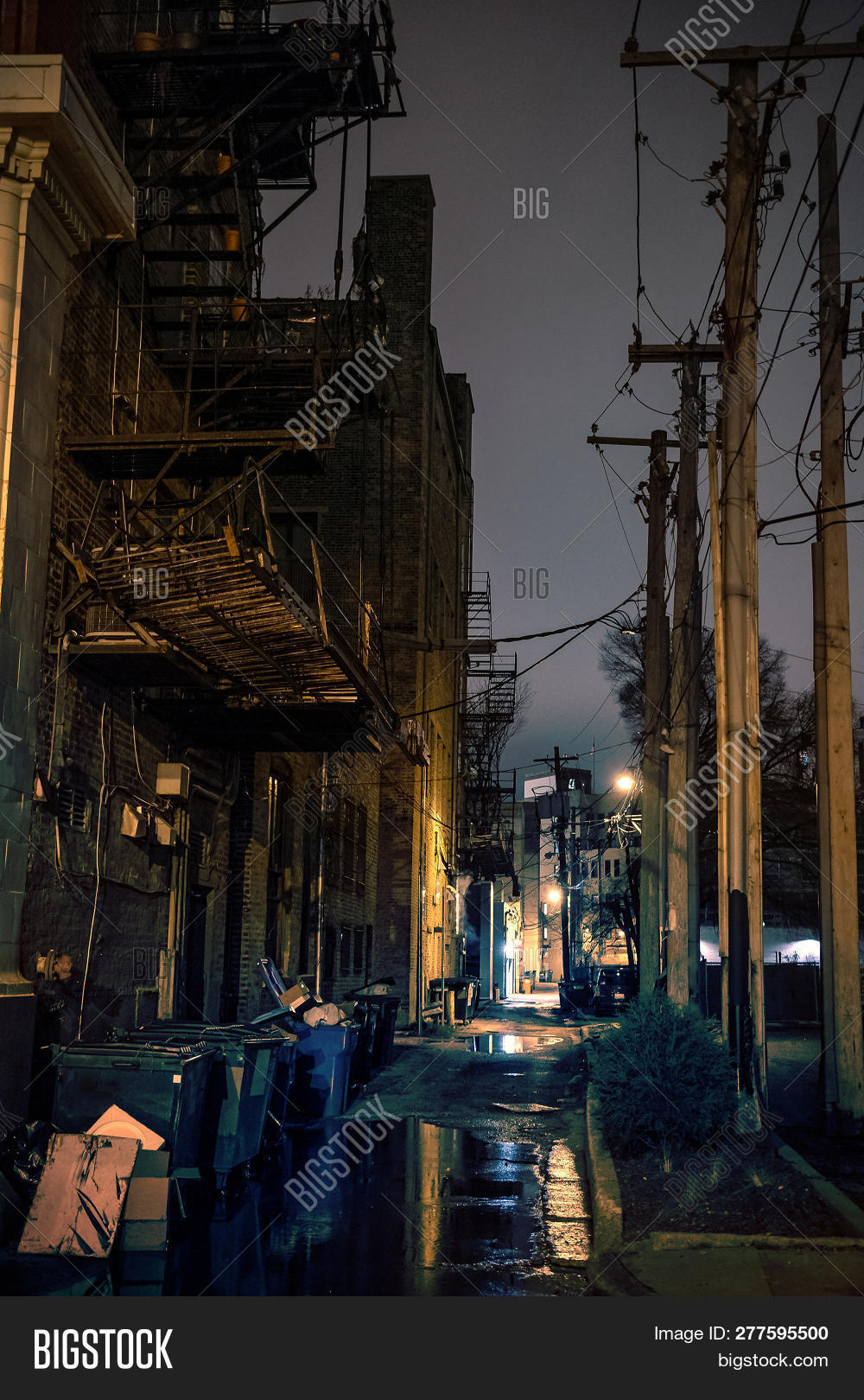 Dark City Alley After Image Photo Free Trial Bigstock