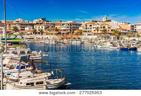 Cala Ratjada Harbor, Beautiful Coast On Majorca Island, Spain
