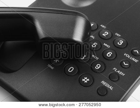Close Up Telephone Landline Color Image Stock Photos