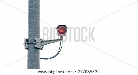 Big Brother Orwellian Concept. Panoraic Picture With Copy Space.