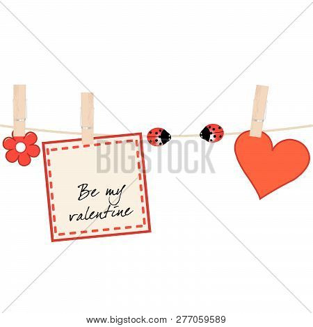 Valentine's Card With Ladybugs