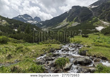 Summer Landscape Of Malyovitsa Peak And Malyoviska River, Rila Mountain, Bulgaria