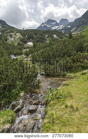 Summer Landscape Of Malyovitsa Peak And Malyoviska River, Rila Mountain, Bulgaria