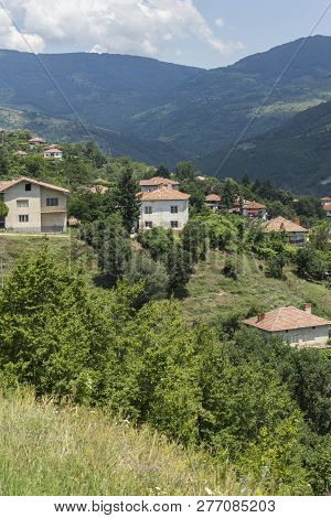 Panorama With Village Of Gega And Ograzhden Mountain, Blagoevgrad Region, Bulgaria