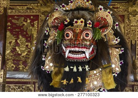 Barong Mask From Bali. A Barong Mask Is Used With A Balinese Barong Mask.